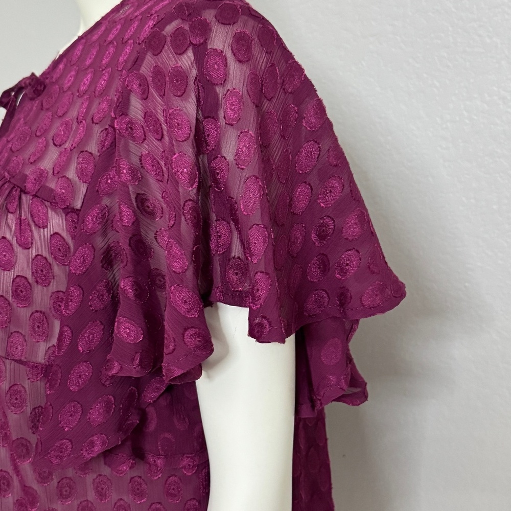 Torrid Flutter Sleeve Sheer Top - image 3